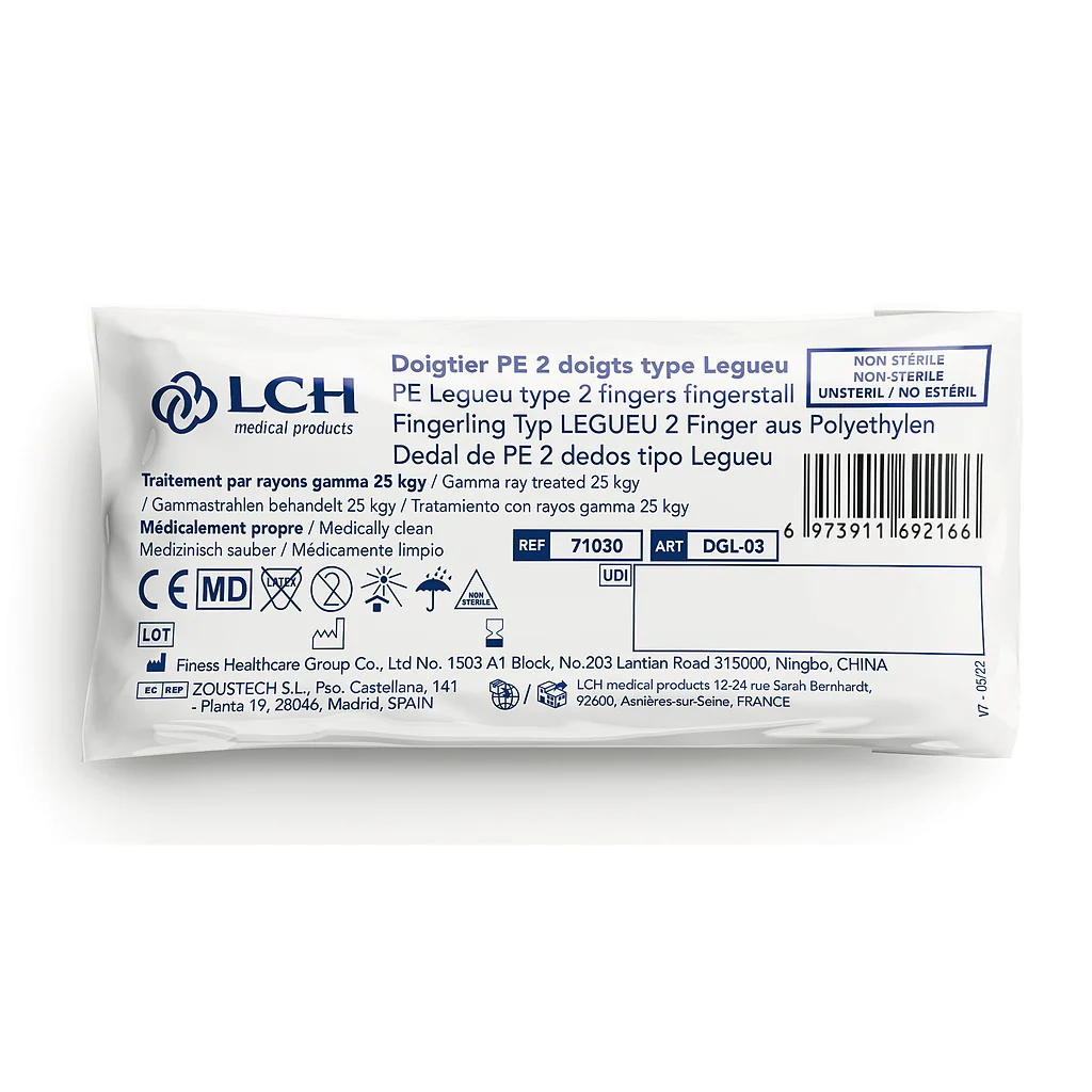 Doigtier de Legueu médicalement propre - Sachet de 100 - Image 4