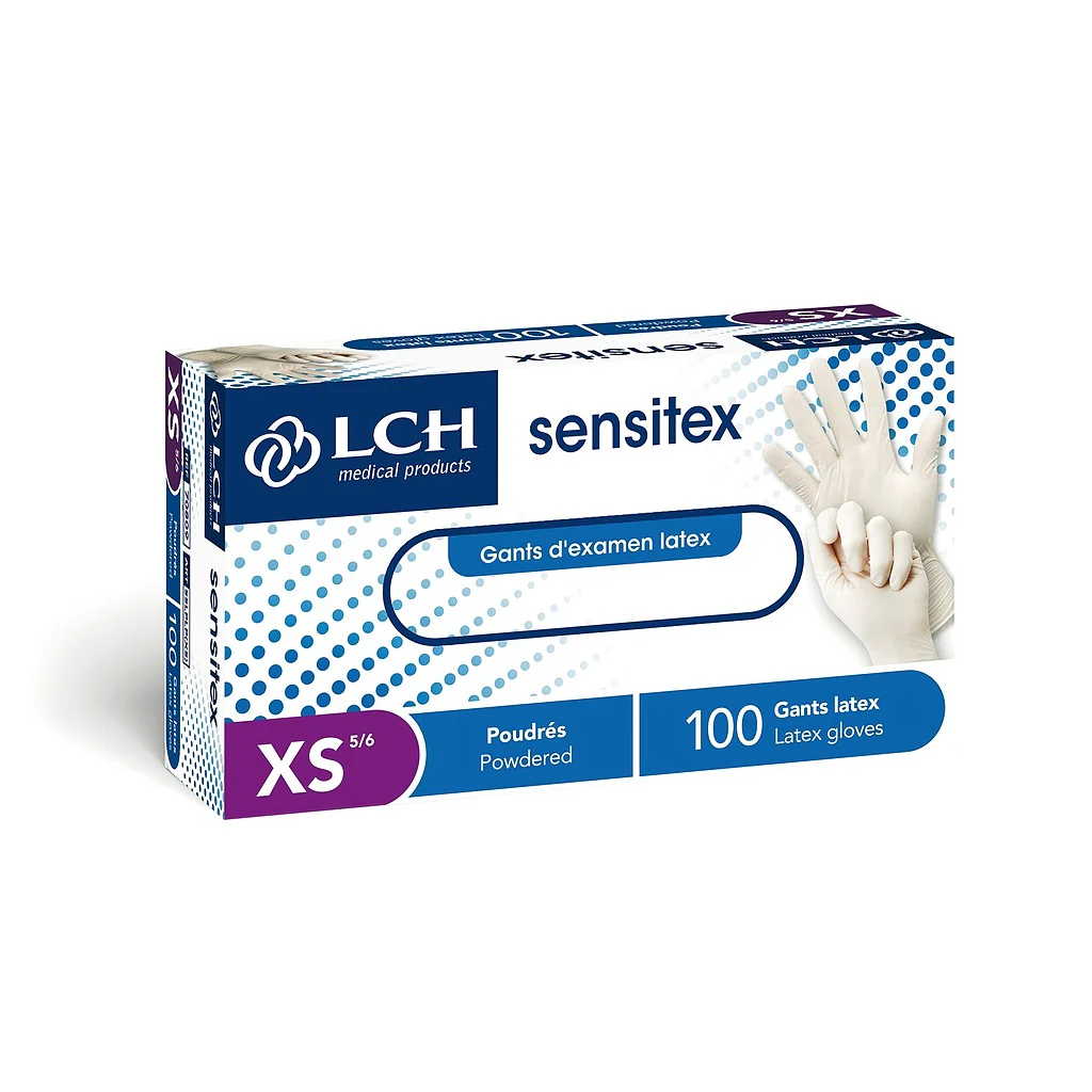 Gants Sensitex en latex poudrés non stériles – Beige - Image 5