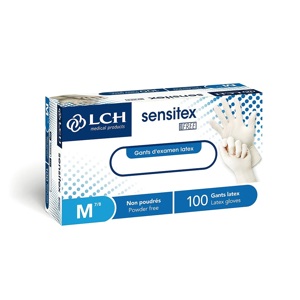 Gants d'examen en latex non poudrés Sensitex LCH - Boîte de 100 - Image 5
